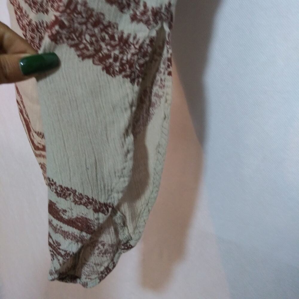 Free People Brown and Cream Patterned Harem Pants Size S - Picture 6 of 9